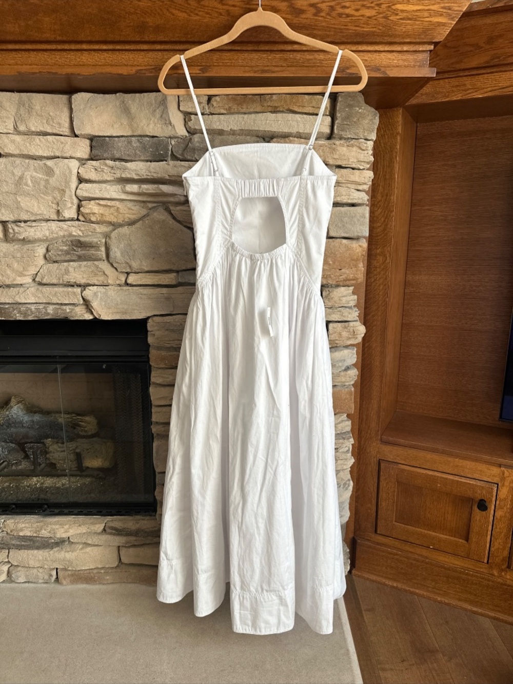Madewell Poplin Seamed Midi Dress 100% Cotton White Sz 2 Sleeveless $158 - Picture 6 of 12